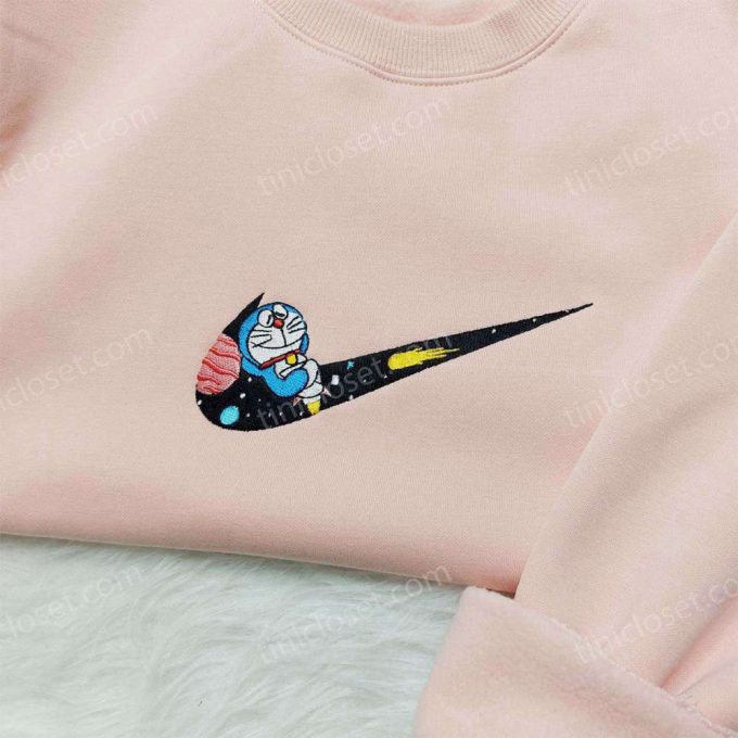 Doraemon Nike Embroidered Shirt & Anime Hoodie: Cute Anime Gift for Friends