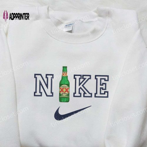 Framboise Bottle Scrat x Nike Embroidered Shirt: Unique Gift for Husband Custom Nike Shirt