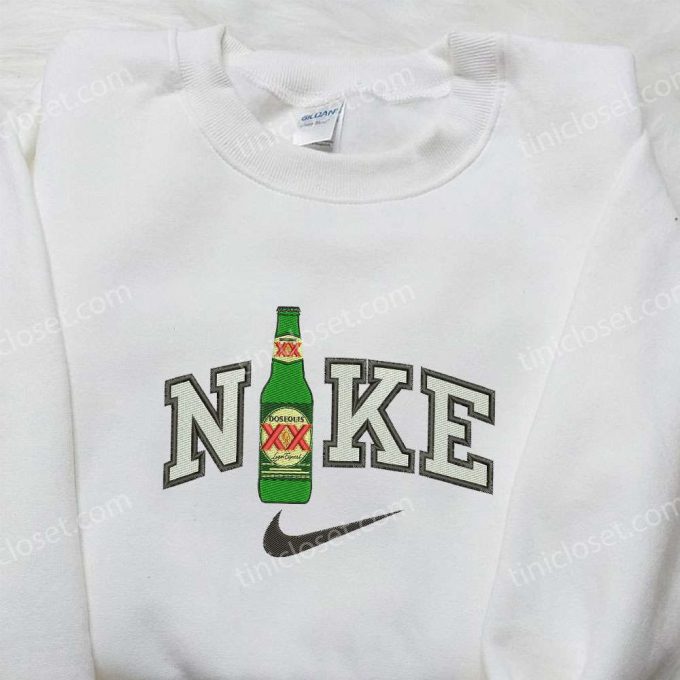 Dos Equis Bottle x Nike Embroidered Shirt: Perfect Gift for Husband Custom Nike Shirt