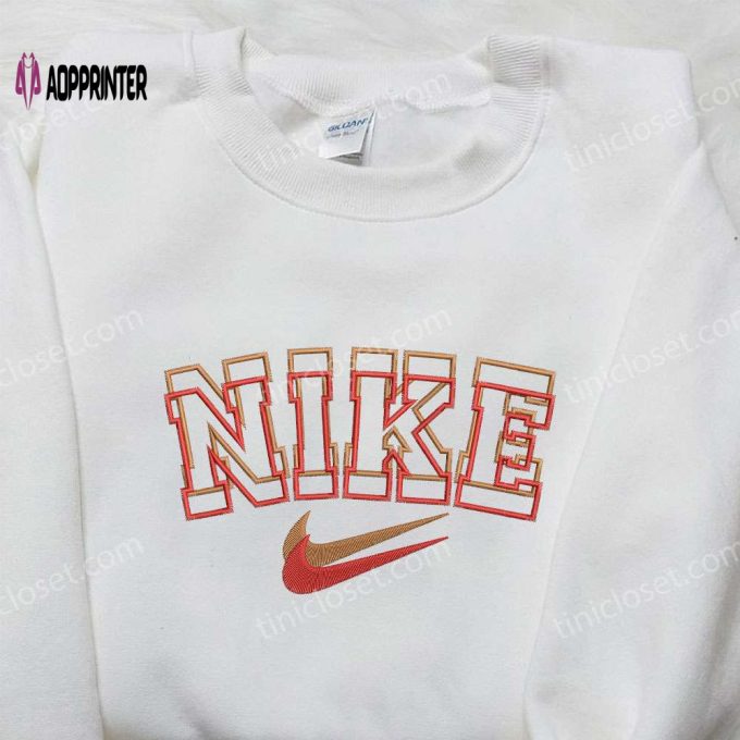 Double Outline x Nike Embroidered Shirt: Perfect Gift for Husband Customized and Stylish