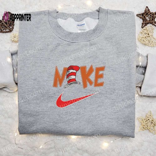 Just Hit It x Nike Swoosh Sweatshirt – Nike Inspired Embroidered Shirt Best Birthday Gift Ideas