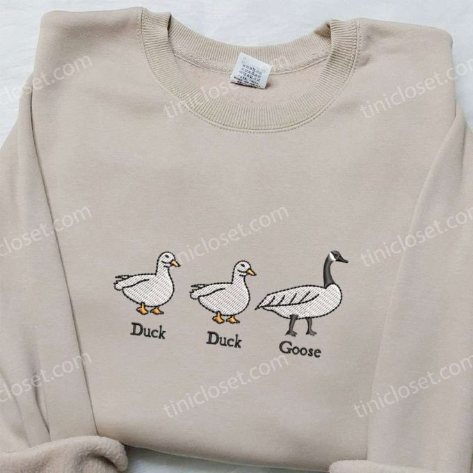 Duck Duck Silly Goose Embroidered Shirt – Animal & Funny Design