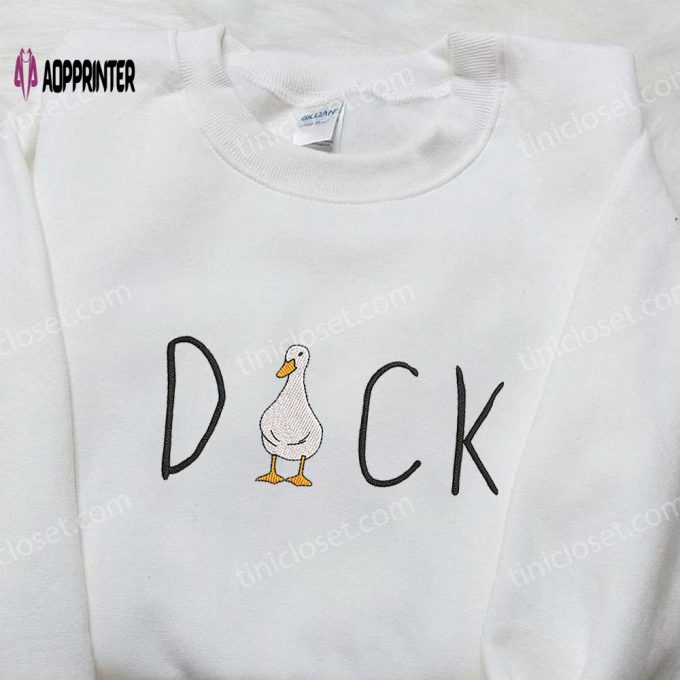 Duck Animal & Funny Embroidered Shirt – Quirky & Stylish Designs!