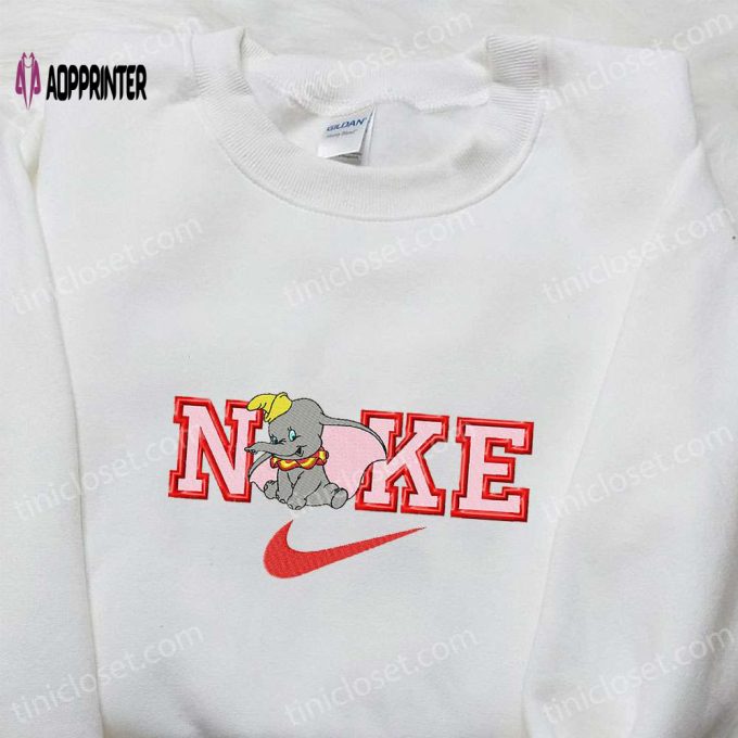 Dumbo x Nike Cartoon Embroidered Sweatshirt – Disney Inspired Shirt