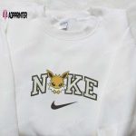 Eevee x Nike Anime Embroidered Tshirt: Pokemon & Nike Inspired Shirt