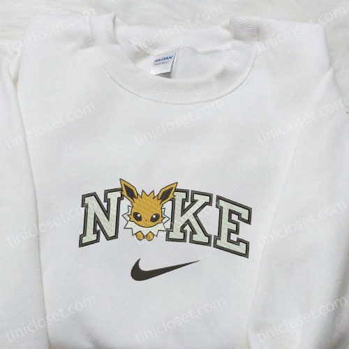 Eevee x Nike Anime Embroidered Tshirt: Pokemon & Nike Inspired Shirt