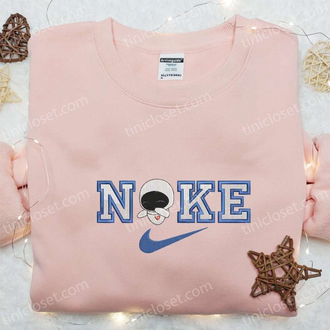 Eve x Nike Cartoon Embroidered Shirt – Wall E & Nike Inspired Design