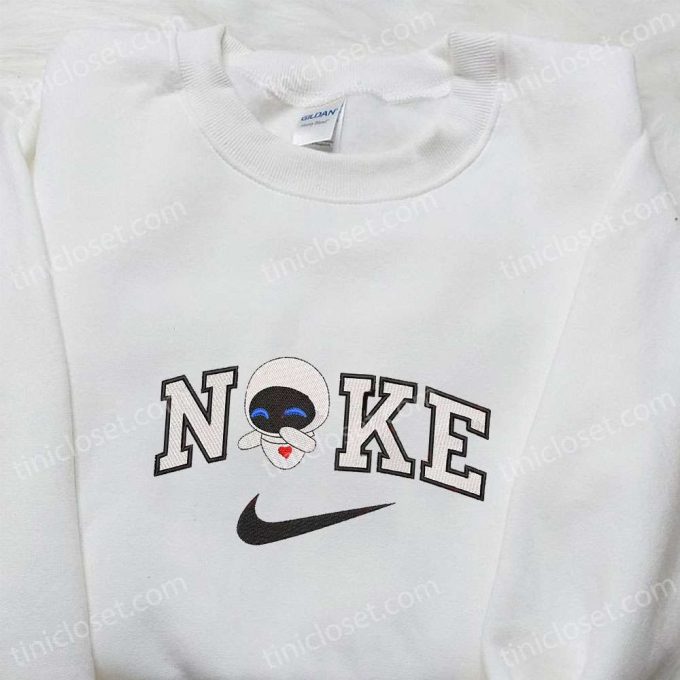 Eve x Nike Cartoon Embroidered Sweatshirt: Best Family Birthday Gift – Nike Inspired Hoodie