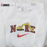 Excavator x Nike Embroidered Shirt: Custom Transportation Design