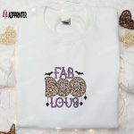 Fab Boo Lous Leopard Halloween Embroidered Shirt – Best Halloween Gift Ideas