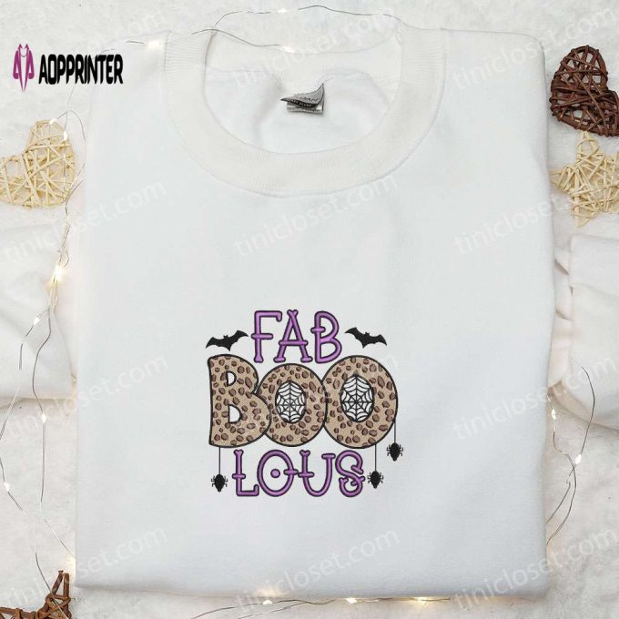 Fab Boo Lous Leopard Halloween Embroidered Shirt – Best Halloween Gift Ideas