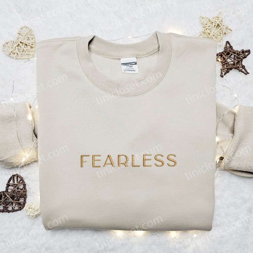 Fearless Eras Tour Taylor Swift Embroidered Shirt & Hoodie: Best Music Gift For Fans