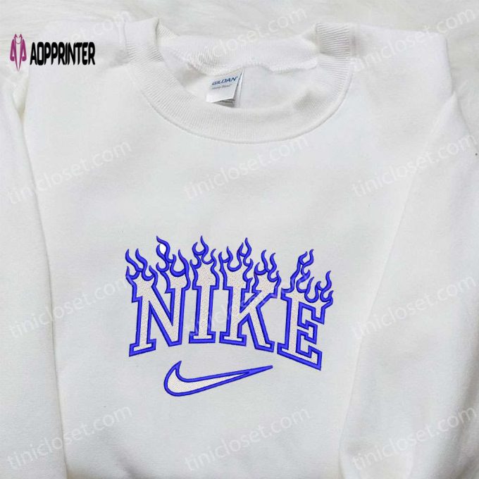 Fire x Nike Embroidered Shirt: Stylish Nike-Inspired Gift for Family