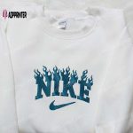 Fire x Nike Embroidered Tshirt: Best Nike-Inspired Shirt Perfect Family Gift