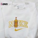 Fireball Bottle x Nike Embroidered Shirt – Perfect Gift for Husband Customized Nike Shirt