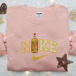 Fireball Bottle x Nike Embroidered Shirt – Perfect Gift for Husband Customized Nike Shirt