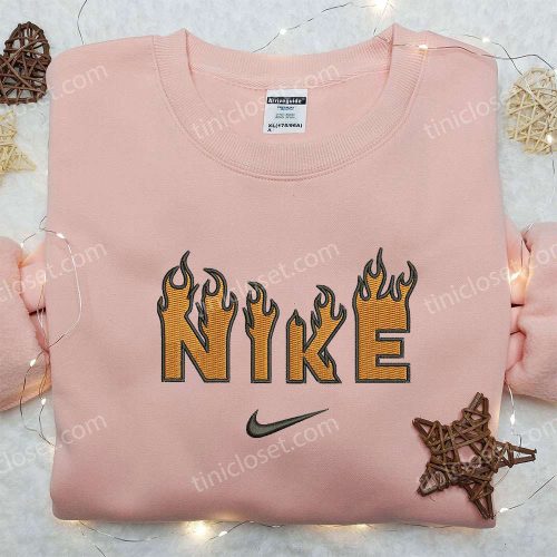 Flame x Nike Embroidered Shirt: Perfect Gift for Son Customized & Stylish