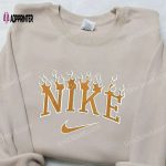 Flame x Nike Embroidered Shirt – Custom Gift for Wife Unique & Stylish Nike Shirt