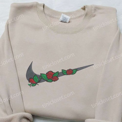 Flower x Nike Embroidered Shirt: Perfect Gift for Wife Custom Design