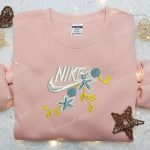 Unique Flowers x Nike Embroidered Shirt: Perfect Gift for Daughter Custom Design