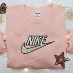 Flowers x Nike Embroidered Shirt: Unique Gift for Wife Custom Nike Tee