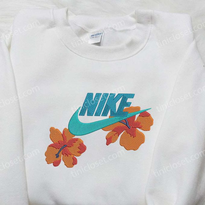 Flowers x Nike Embroidered Sweatshirt: Best Family Gift Nike Inspired Shirt