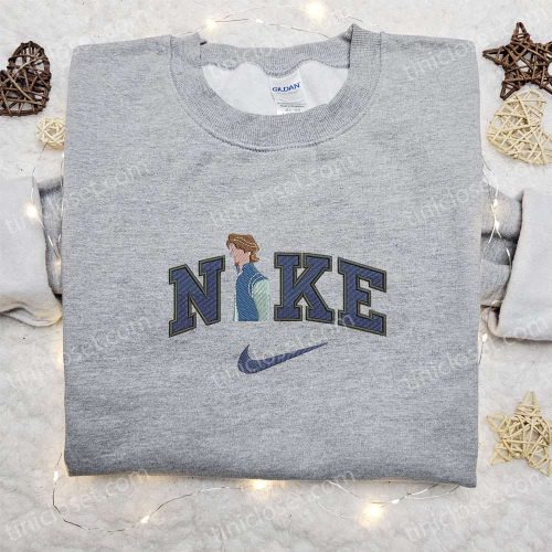 Flynn Rider x Nike Cartoon Embroidered Hoodie & Tangled Shirt Nike Inspired Embroidery