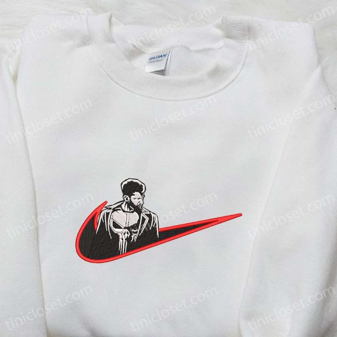 Frank Castle x Nike Embroidered Shirt Marvel Universe Sweatshirt Custom Hoodie