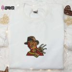 Freddy Krueger Embroidered Sweatshirt: Horror Movie Hoodie Best Halloween Gift Ideas