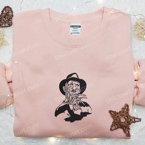 Freddy Krueger Embroidered Sweatshirt: Silhouette Horror Movies Hoodie – Best Halloween Gift Ideas