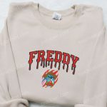 Freddy Krueger x Stitch Embroidered Sweatshirt: Silhouette Horror Movies Hoodie Disney Halloween Gift