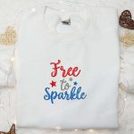 Sparkle with Style: Free Quote Embroidered Shirt for National Day – Best Patriotic Gift