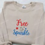 Sparkle with Style: Free Quote Embroidered Shirt for National Day – Best Patriotic Gift