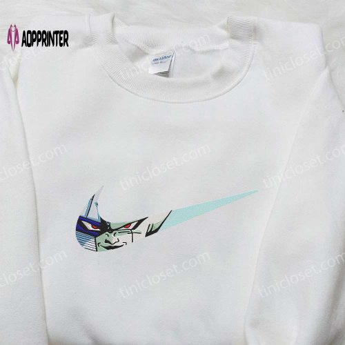 Frieza x Nike Swoosh Anime Hoodie Dragon Ball & Nike Inspired Embroidered Shirt