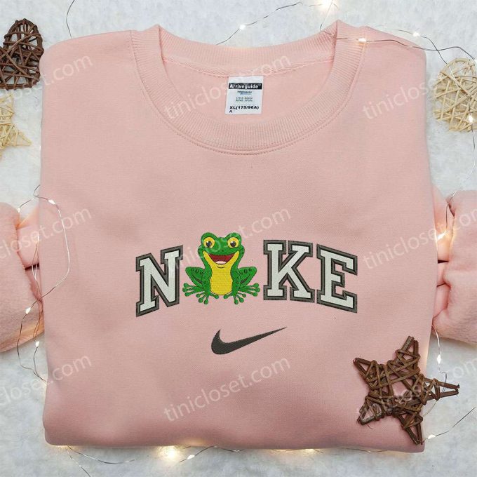 Frog x Nike Embroidered Shirt: Animal & Custom Design for Unique Style