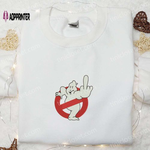 F*ck Ghostbusters Embroidered Sweatshirt: Halloween Hoodie Perfect Gift for Halloween Lovers