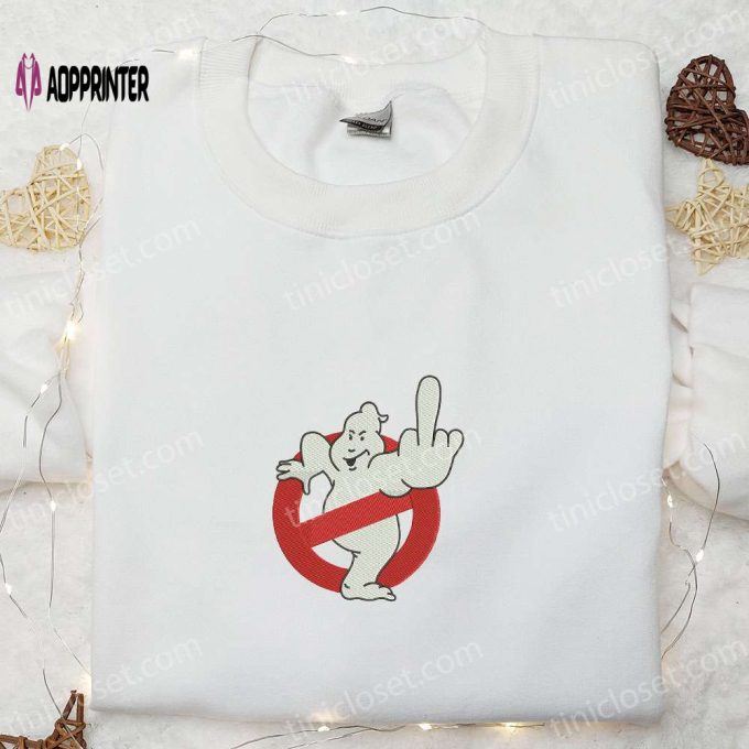 F*ck Ghostbusters Embroidered Sweatshirt: Halloween Hoodie Perfect Gift for Halloween Lovers