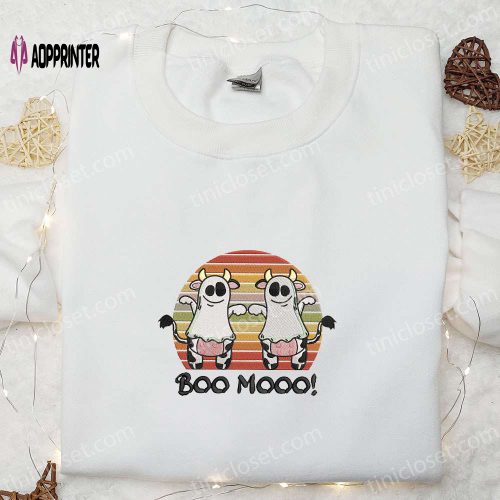 Funny Ghosts Embroidered Shirt: Adorable Halloween Gift for Family