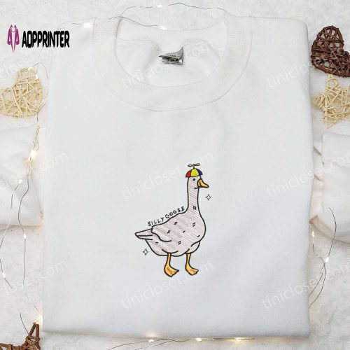 Honk Honk Silly Goose on the Loose Embroidered Shirt – Animal & Funny Tee