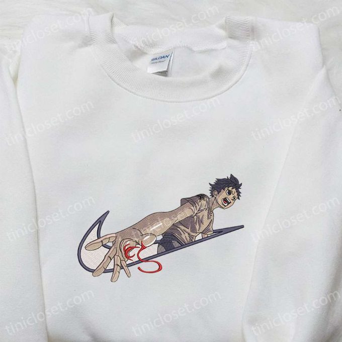 Ganta Igarashi x Nike Swoosh Anime Embroidered Shirt: Deadman Wonderland & Nike Inspired