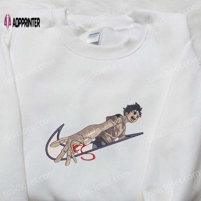 Ganta Igarashi x Nike Swoosh Anime Embroidered Shirt: Deadman Wonderland & Nike Inspired