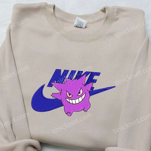 Pokemon Gengar x Nike Embroidered Hoodie & Shirt – Unique Stylish & Inspired by Nike