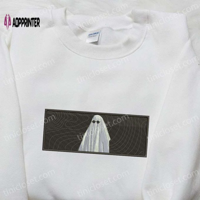 Ghost Embroidered Shirt: Scary Halloween Gift for Spooky Season