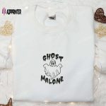 Ghost Malone & Horror Characters Embroidered Shirt: Perfect Halloween Gift