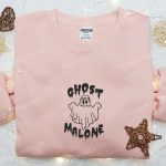 Ghost Malone & Horror Characters Embroidered Shirt: Perfect Halloween Gift