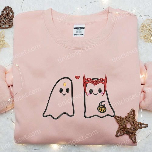 Ghost Owl Love Embroidered Shirt – Cute Halloween Gift for Lovers