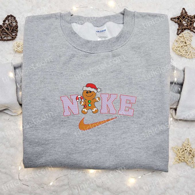 Gingerbread x Nike Embroidered Tshirt: Best Christmas Gift Nike Inspired Shirt