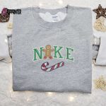 Nike Inspired Gingerbread Xmas Embroidered Tshirt: Best Christmas Gift Ideas