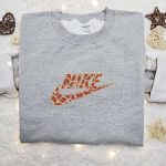 Giraffe Pattern x Nike Embroidered Sweatshirt – Custom Shirt Perfect Family Gift