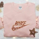 Giraffe Pattern x Nike Embroidered Sweatshirt – Custom Shirt Perfect Family Gift